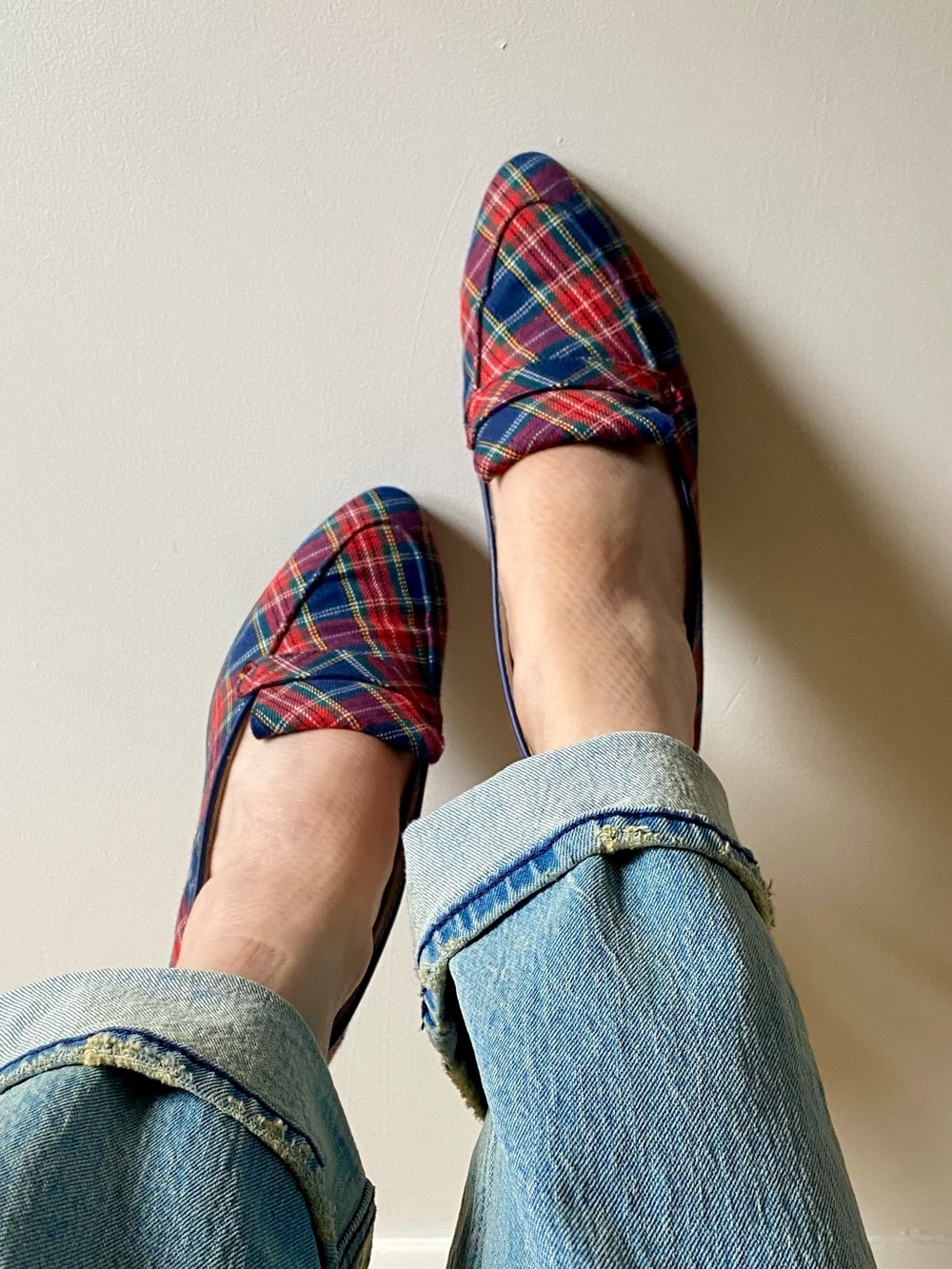 Sarah Flint plaid loafers